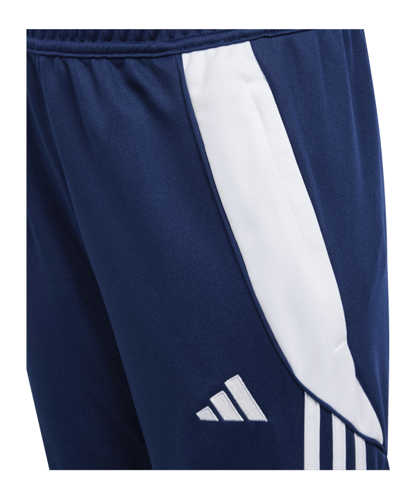 adidas Tiro 24 Slim Trainingshose Kids Blau Weiss - blau