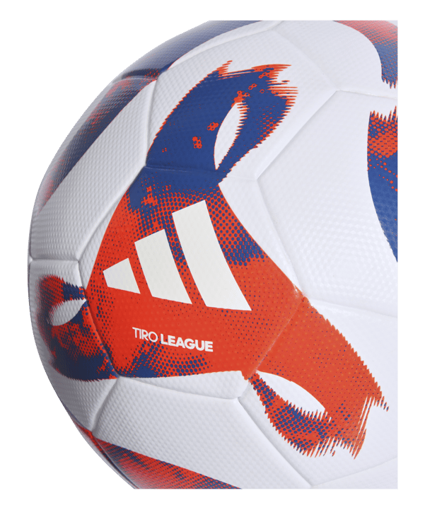 adidas Tiro League Trainingsball Weiss Blau Orange - weiss